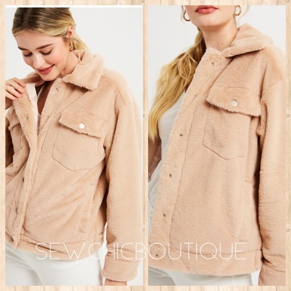 Amazing Teddy Fur Twin Flap Pocket Jacket - Picture 2 of 6